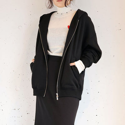 cafune(カフネ) 「FAMMET」裏起毛ジップパーカー　545907