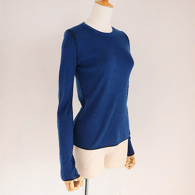 cafune(カフネ) リブ編みニット細ライン配色　545918