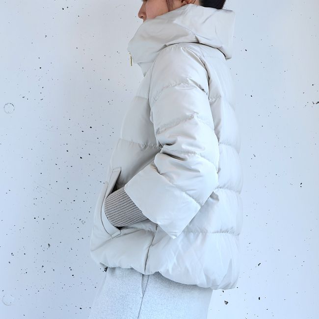 PASSIONE(パシオーネ) 袖リブショート丈ダウンジャケット　546401