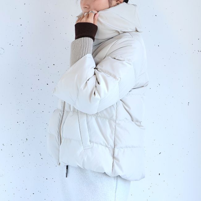 PASSIONE(パシオーネ) 袖リブショート丈ダウンジャケット　546401