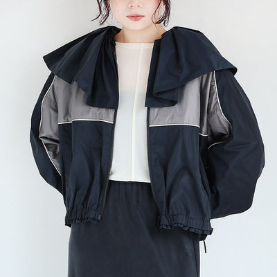 FORFORMO(フォルフォルモ) ラッフルカラーブルゾン 襟取り外し可　725312