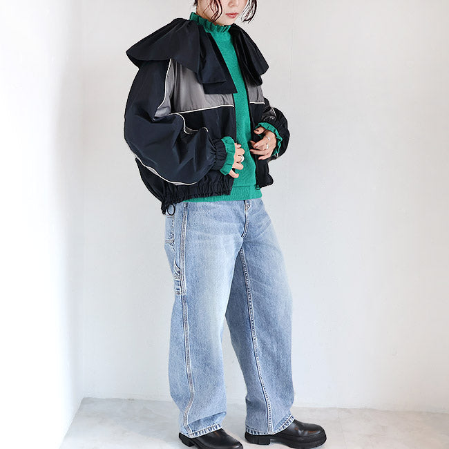 FORFORMO(フォルフォルモ) ラッフルカラーブルゾン 襟取り外し可　725312