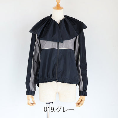 FORFORMO(フォルフォルモ) ラッフルカラーブルゾン 襟取り外し可　725312
