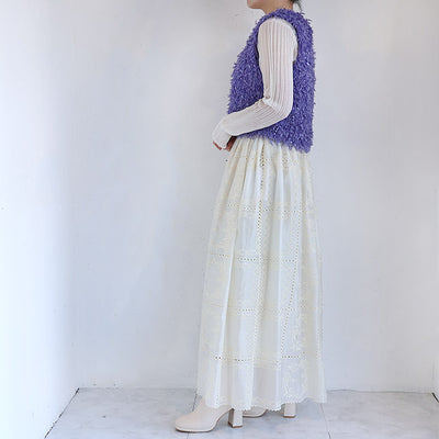HiROMITHiSTLE(ヒロミシスル) ふわふわフェイクフェザーニットクロップドジレ　7511073
