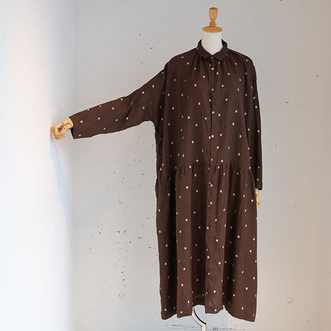 iCHi Antiquites(イチアンティークス) LINEN DOT DRESSリネンドットワンピース 900605 – Sonorite