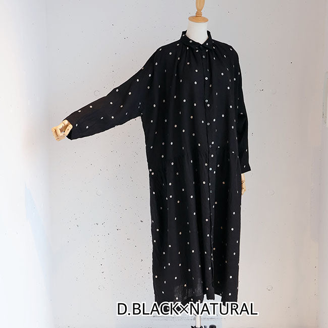 iCHi Antiquites(イチアンティークス) LINEN DOT DRESSリネンドットワンピース 900605 – Sonorite