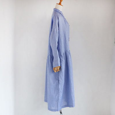 iCHi Antiquites(イチアンティークス)PIGMENT COLOR LINEN DRESS カラーリネンワンピース 900902