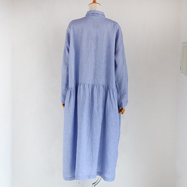 iCHi Antiquites(イチアンティークス)PIGMENT COLOR LINEN DRESS カラーリネンワンピース 900902