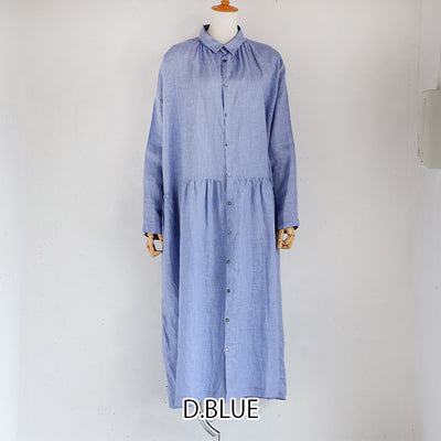 iCHi Antiquites(イチアンティークス)PIGMENT COLOR LINEN DRESS カラーリネンワンピース 900902