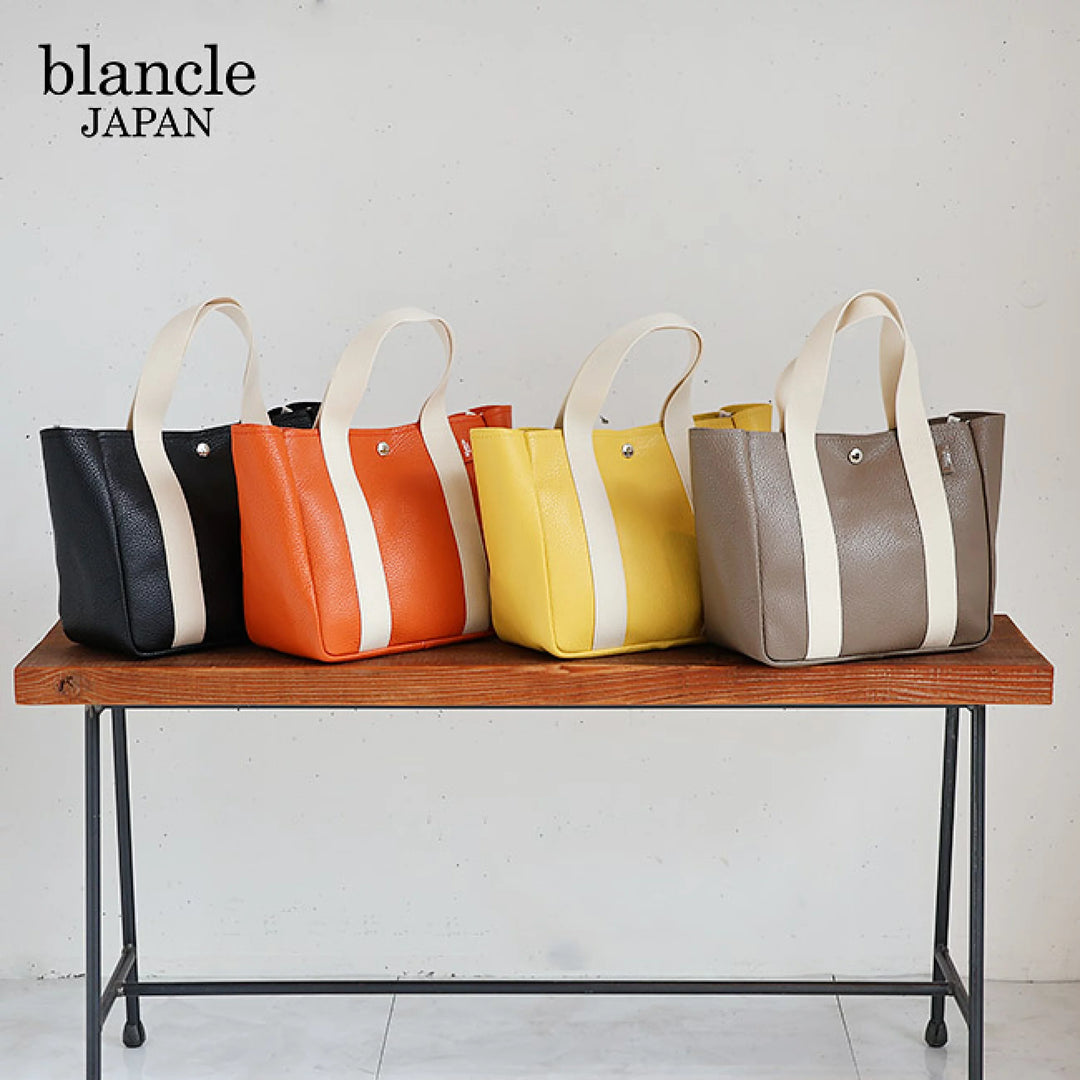 ブランクレ blancle Japan パープル レザー エコバッグ 春物