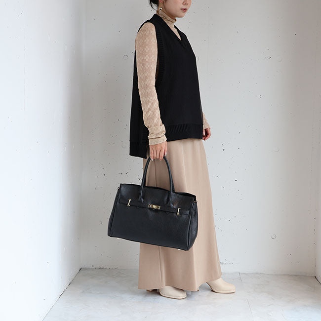 AULENTTI (オーレンティ) レザー2WAYバッグ/ショルダー付き　FB-05600-DO