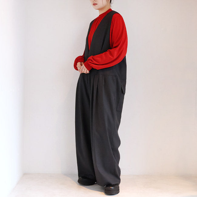 MANON(マノン) スリータックワイドサロペット　MNN-OP-117