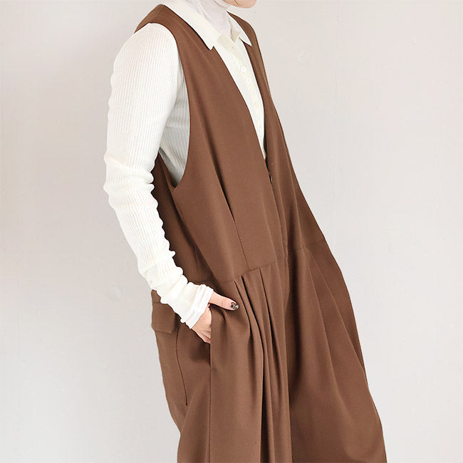 MANON(マノン) スリータックワイドサロペット　MNN-OP-117