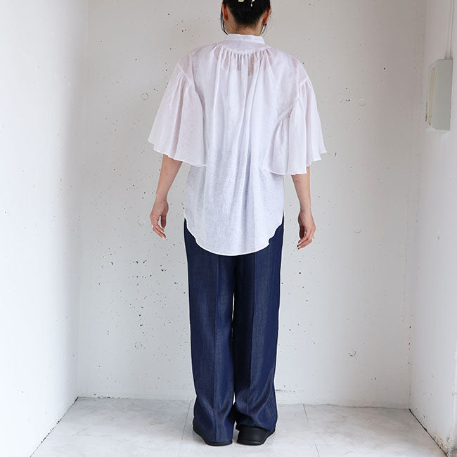 MANON(マノン) ファンスリーブリネンアミカルシャツ　MNN-SH-290