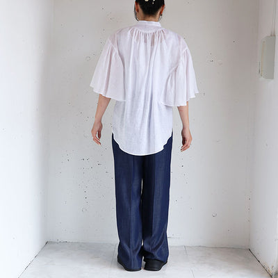 MANON(マノン) ファンスリーブリネンアミカルシャツ　MNN-SH-290