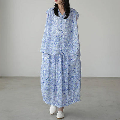 【20％OFF】MANON(マノン) フラワープリントフレンチスリーブブラウス　MNN-SH-298【SALE】