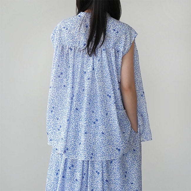 【20％OFF】MANON(マノン) フラワープリントフレンチスリーブブラウス　MNN-SH-298【SALE】