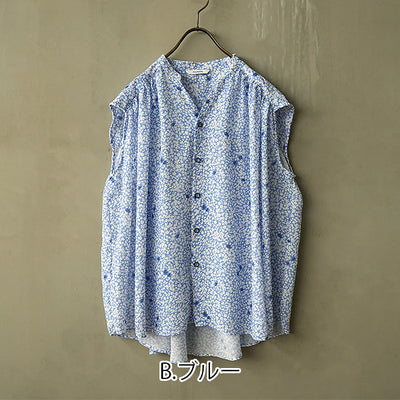 【20％OFF】MANON(マノン) フラワープリントフレンチスリーブブラウス　MNN-SH-298【SALE】
