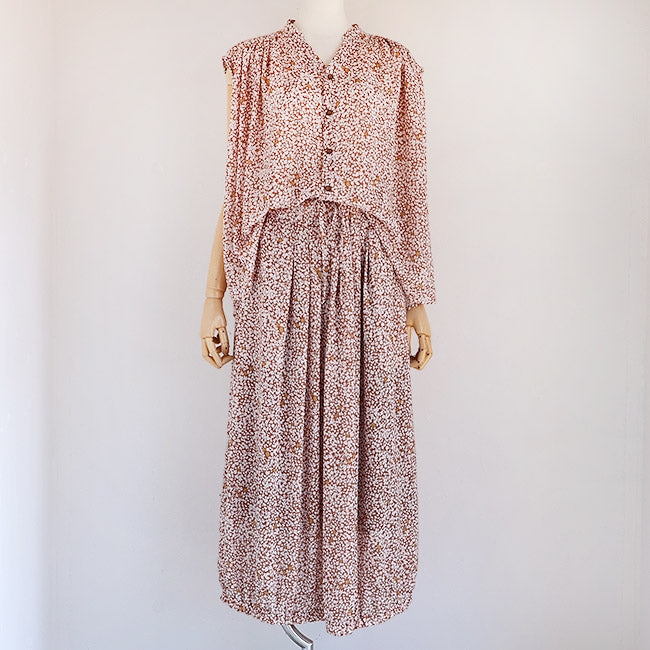 【20％OFF】MANON(マノン) オリジナルフラワープリントバルーンタックギャザースカート　MNN-SK-084【SALE】