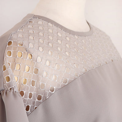 STELLA CIFFON(ステラシフォン) ドビークロスエンブロイダリー刺繍レースワンピース　ST1-25601