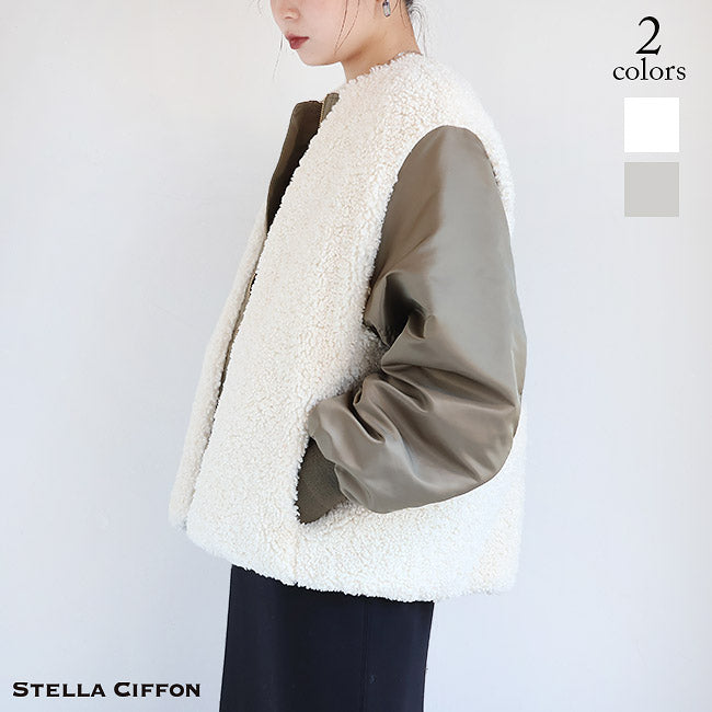 STELLA CIFFON(ステラシフォン) スーパーテディファーリバーシブルブルゾン　ST3-26101