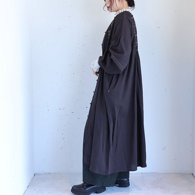 tumugu:(ツムグ) コットンモスピンタック刺繍2WAYワンピース　TB25310