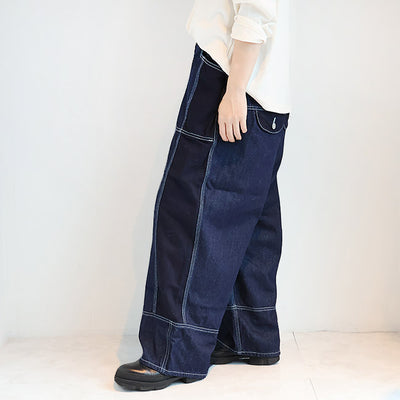 tumugu:(ツムグ) 10oz デニムリラックスワイドパンツ　TB25327