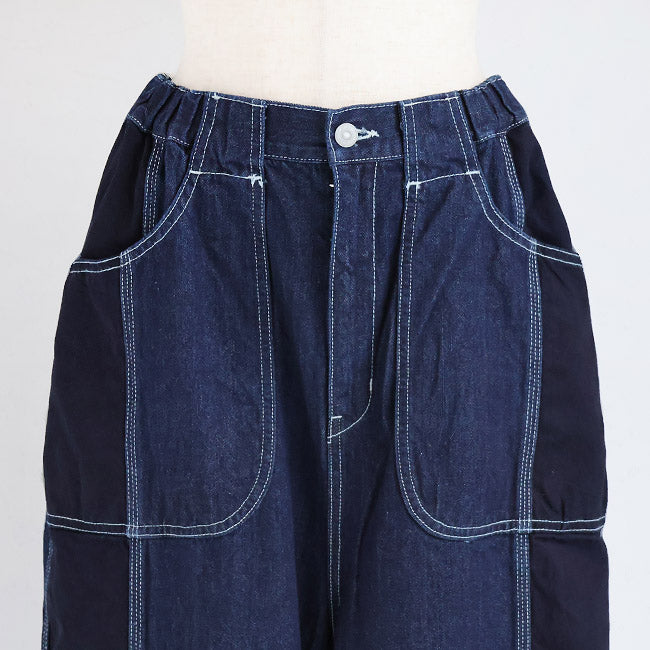 tumugu:(ツムグ) 10oz デニムリラックスワイドパンツ　TB25327