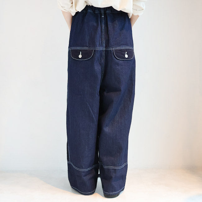 tumugu:(ツムグ) 10oz デニムリラックスワイドパンツ　TB25327