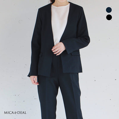 MICA＆DEAL(マイカアンドディール) ノーカラーボックスジャケット　d14a0017